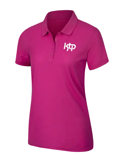Pink Azalea Womens Core Classic Pique Polo w/KTP Logo