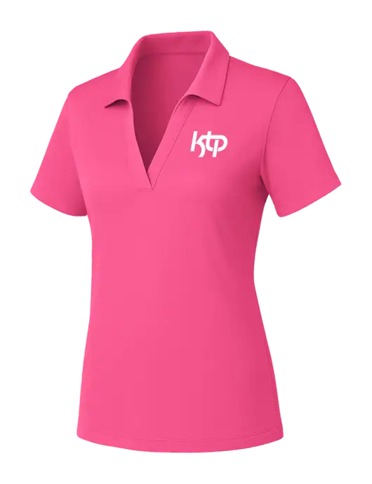 Womens Pink PosiCharge RacerMesh Polo w/KTP Logo