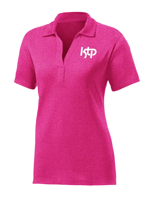 Womens Pink Raspberry Heather Contender Polo w/KTP Logo