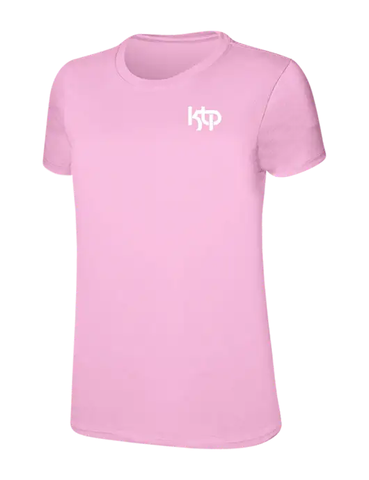 Womens Ring Spun Candy Pink 4.5 oz T-Shirt w/KTP Logo