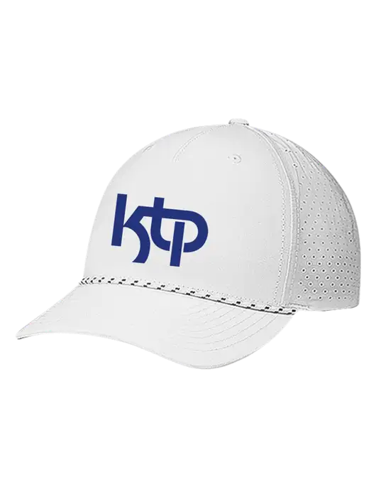 Richardson Laser Perf Performance White/White-Black Rope Cap w/KTP Logo