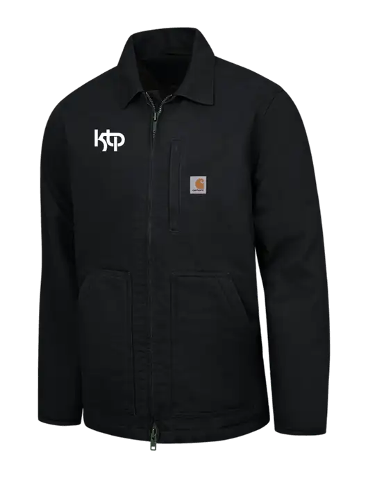Carhartt Black Sherpa-Lined Coat w/KTP Logo