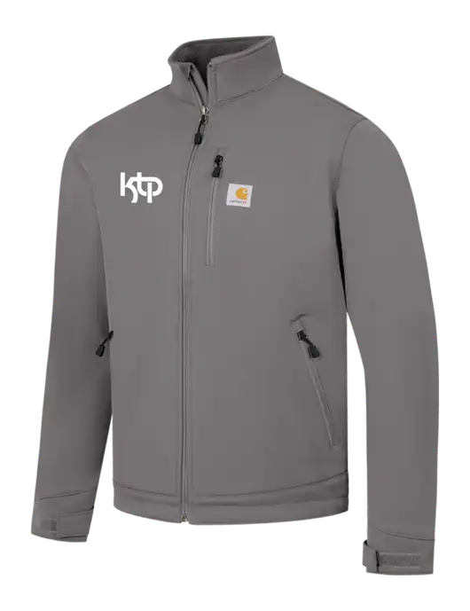 Carhartt Dark Medium Grey Crowley Soft Shell Jacket w/KTP Logo