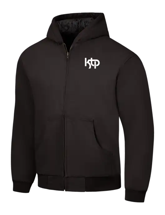 CornerStone Black Duck Cloth Hooded Work Jacket w/KTP Logo