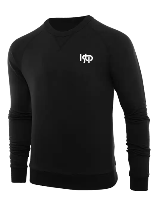 Allmade Deep Black Organic French Terry Crewneck Sweatshirt w/KTP Logo