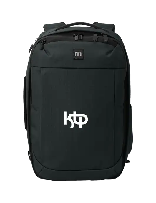 TravisMathew Black Convertible Backpack w/KTP Logo