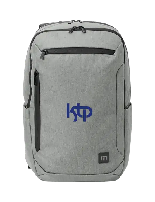TravisMathew Light Grey Heather Duration Backpack w/KTP Logo