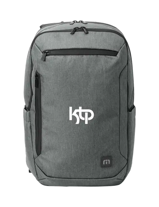 TravisMathew Medium Grey Heather Duration Backpack w/KTP Logo