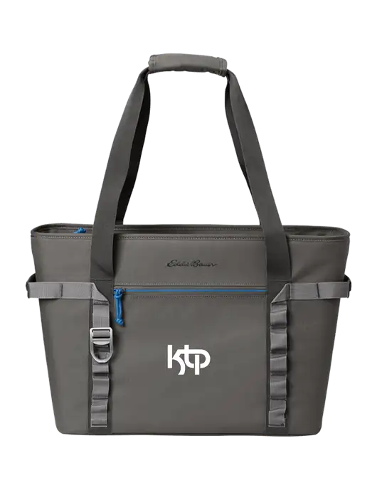 Eddie Bauer Dark Medium Grey/Royal Max Cool Tote Cooler  w/KTP Logo