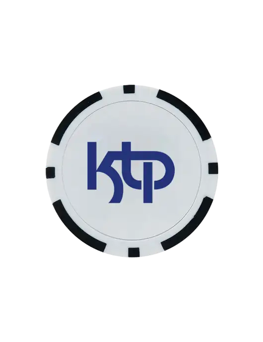 Black Poker Chip Ball Marker w/KTP Logo