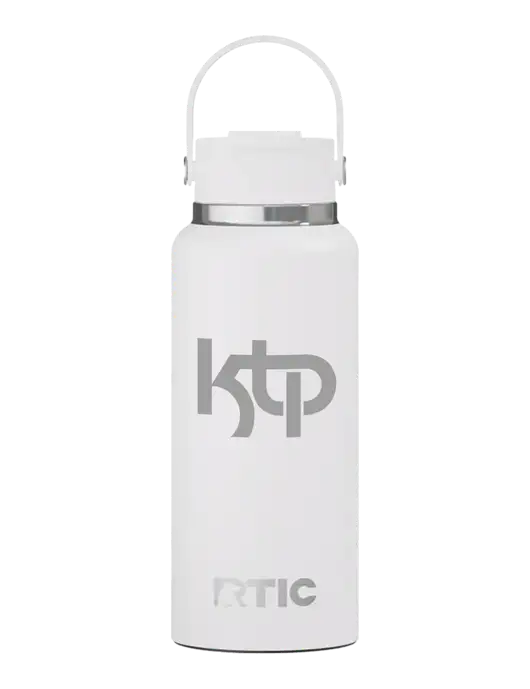 RTIC Outback 32 oz White Bottle w/KTP Logo