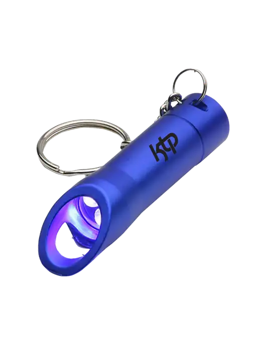 Royal Pocket LED Flashlight with Bottle Opener & Keychain w/KTP Logo