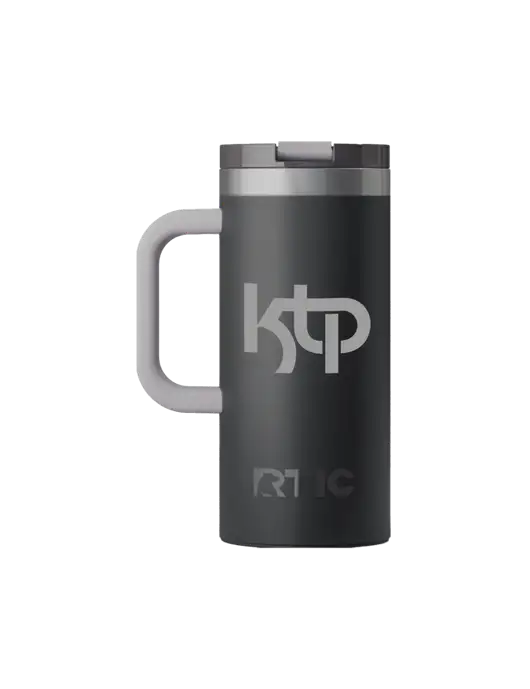 RTIC Road Trip 16 oz Charcoal Travel Mug w/KTP Logo