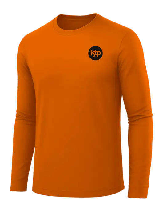 Long Sleeve Dark Orange PosiCharge Competitor Tee w/KTP Logo