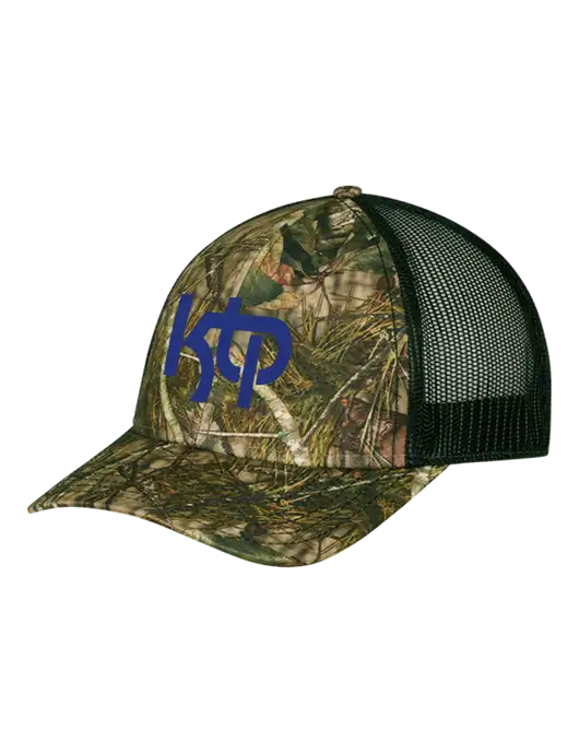 Mossy Oak Break Up Country/Black Mesh Trucker Cap w/Snap Back  w/KTP Logo
