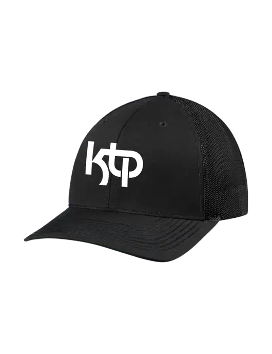 Richardson Adjustable Snapback Original 112 Trucker Cap Black w/Black Mesh w/KTP Logo