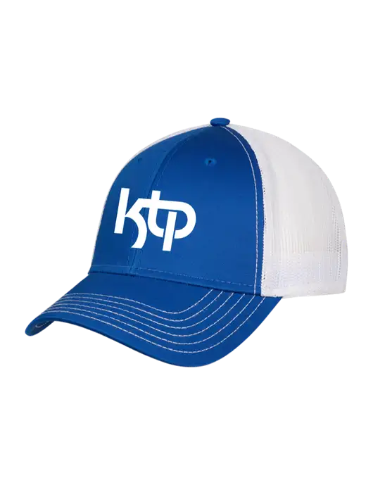 Royal & White Mesh Trucker Cap Snap Back w/KTP Logo