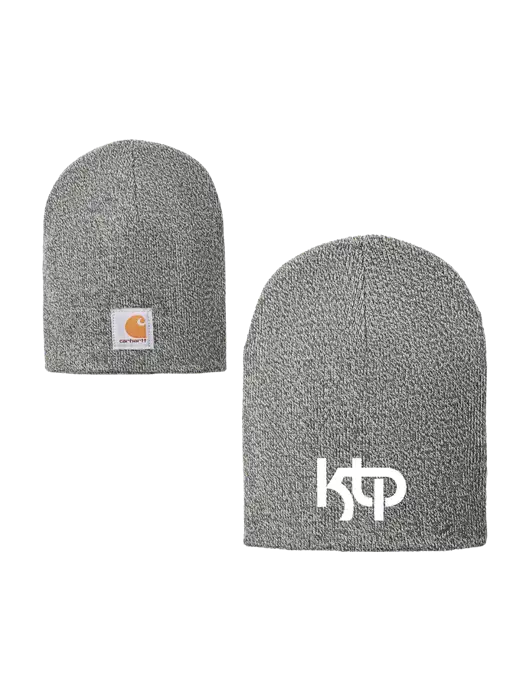 Carhartt Medium Grey Heather Acrylic Knit Hat w/KTP Logo