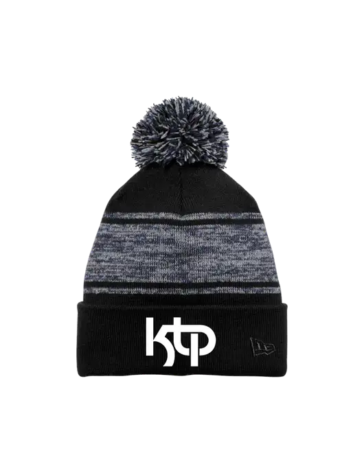 New Era Black/Navy Knit Chilled Pom Beanie w/KTP Logo