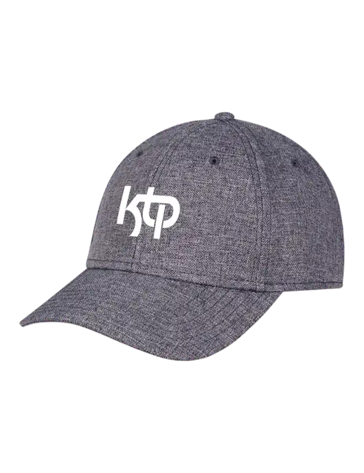 Heather Charcoal Structured Linen Look Cap Hook & Loop w/KTP Logo