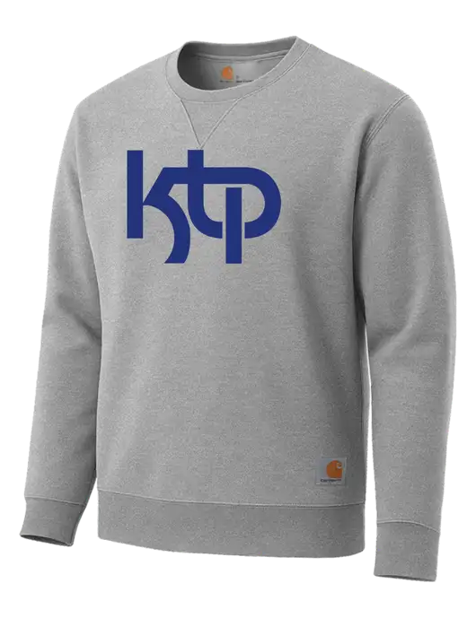 Carhartt Light Grey Heather Midweight Crewneck Sweatshirt w/KTP Logo