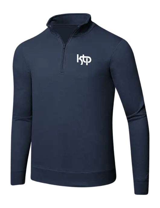 Team Navy 8.5 oz Ring Spun 1/4 Zip Pullover Sweatshirt w/KTP Logo