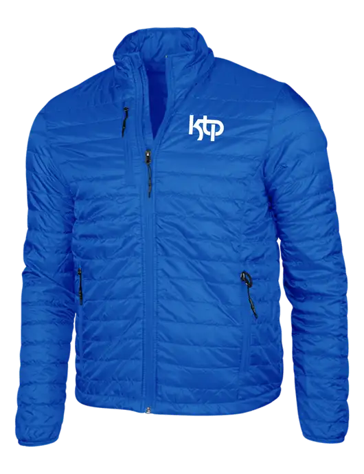 Dark Royal Blue Puffy Packable Jacket w/KTP Logo