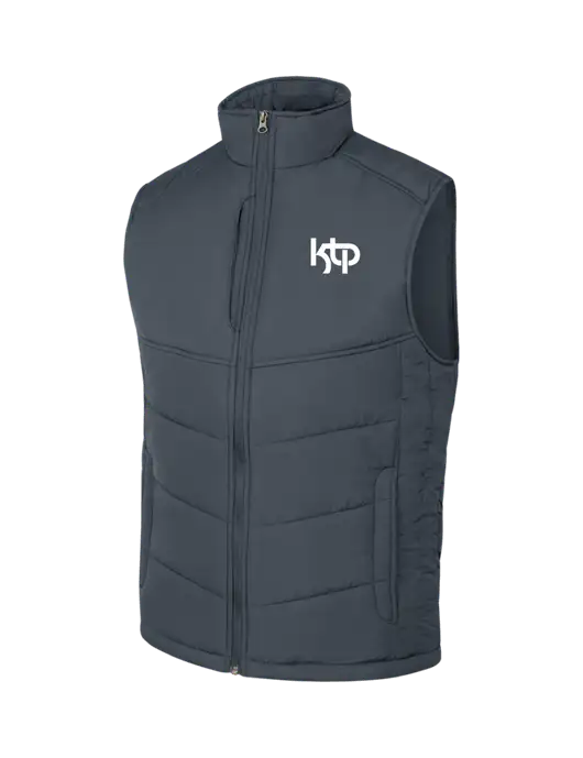 Dark Slate/Black Puffy Vest w/KTP Logo