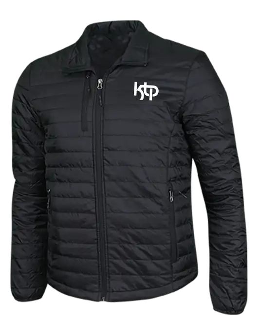 Deep Black Puffy Packable Jacket w/KTP Logo