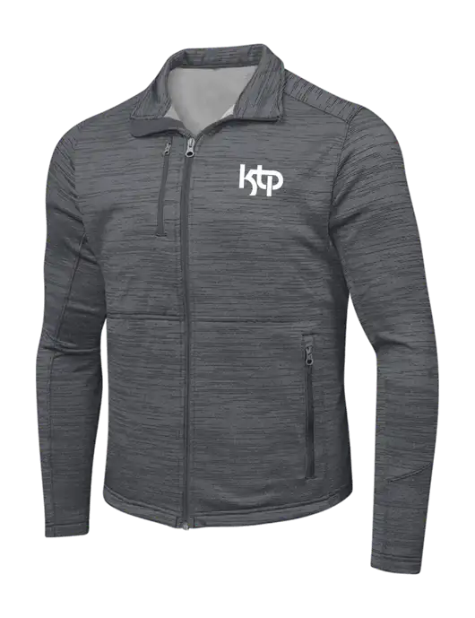 Medium Grey Digi Stripe Fleece Jacket w/KTP Logo