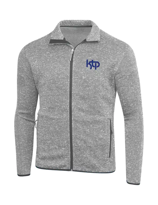 Grey Heather Sweater Fleece Jacket w/KTP Logo