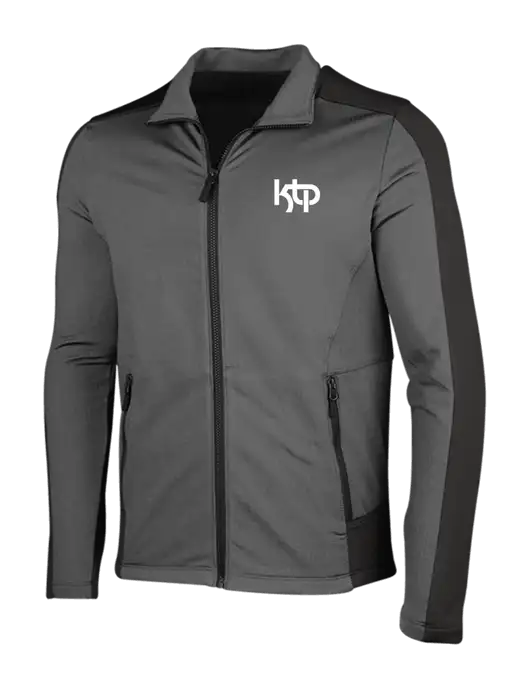 Medium Grey Heather Grid Fleece Jacket w/KTP Logo