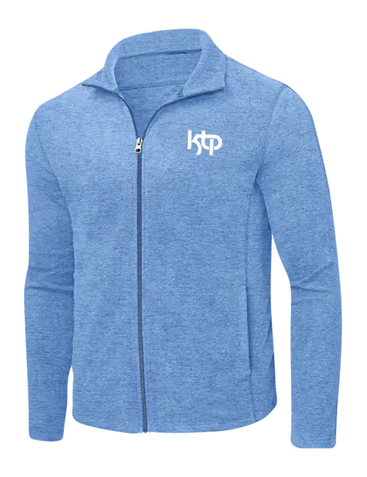 Light Royal Heather Microfleece Full-Zip Jacket w/KTP Logo