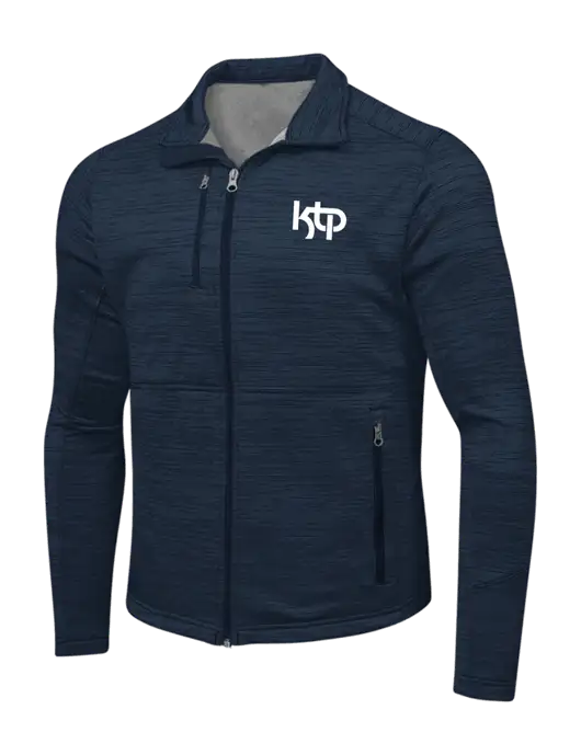 Navy Digi Stripe Fleece Jacket w/KTP Logo