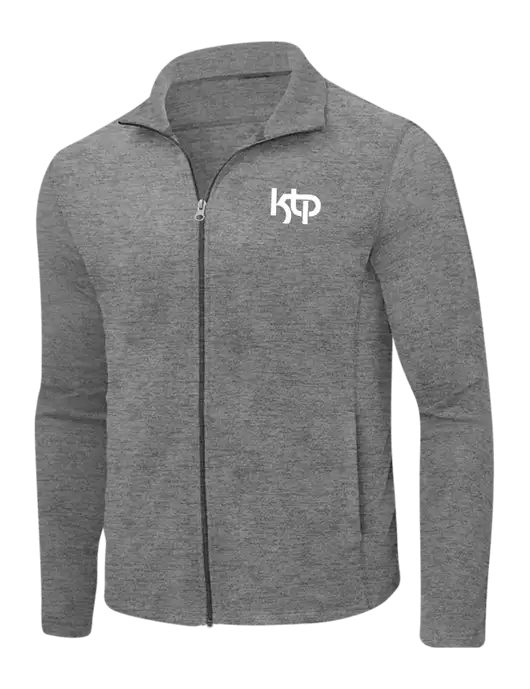 Medium Grey Heather Microfleece Full-Zip Jacket w/KTP Logo