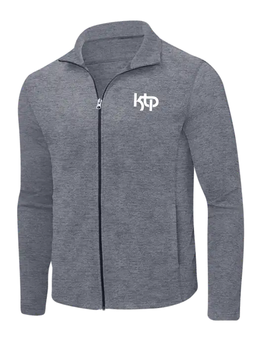 Light Navy Heather Microfleece Full-Zip Jacket w/KTP Logo