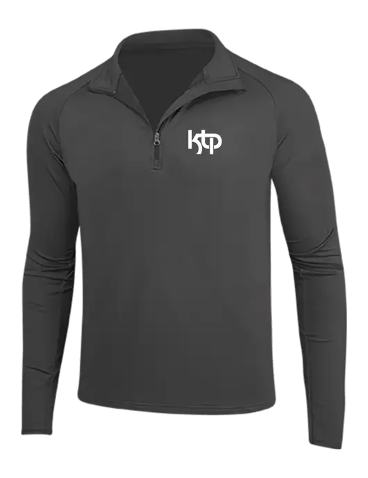 Charcoal Grey Sport Wick Stretch 1/4 Zip Pullover w/KTP Logo