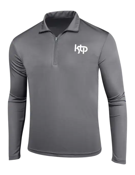 Medium Grey PosiCharge Competitor 1/4 Zip Pullover w/KTP Logo