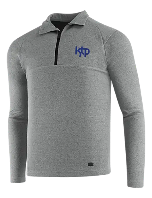 OGIO Petrol Grey Heather Transition 1/4 Zip Pullover w/KTP Logo