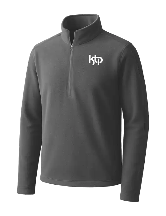 Medium Grey Microfleece 1/2 Zip Pullover w/KTP Logo