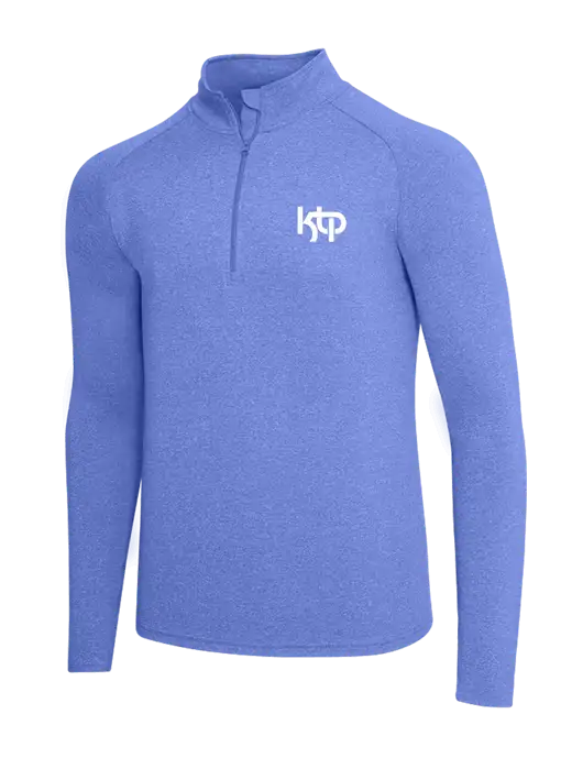 Royal Heather Sport Wick Stretch 1/4 Zip Pullover w/KTP Logo