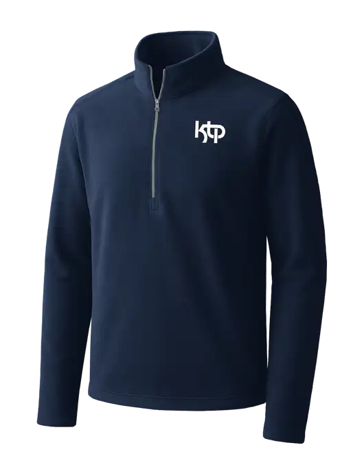 Navy Microfleece 1/2 Zip Pullover w/KTP Logo