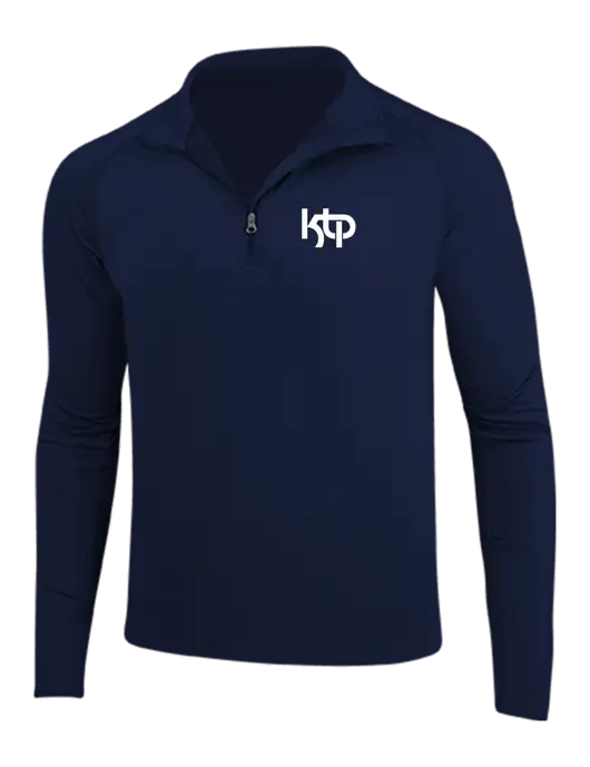Navy Sport Wick Stretch 1/4 Zip Pullover w/KTP Logo