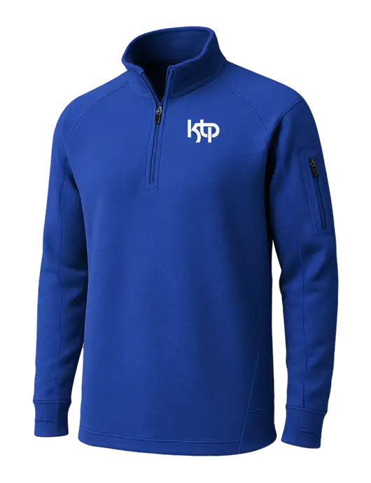 True Royal Tech Fleece 1/4 Zip Pullover w/KTP Logo