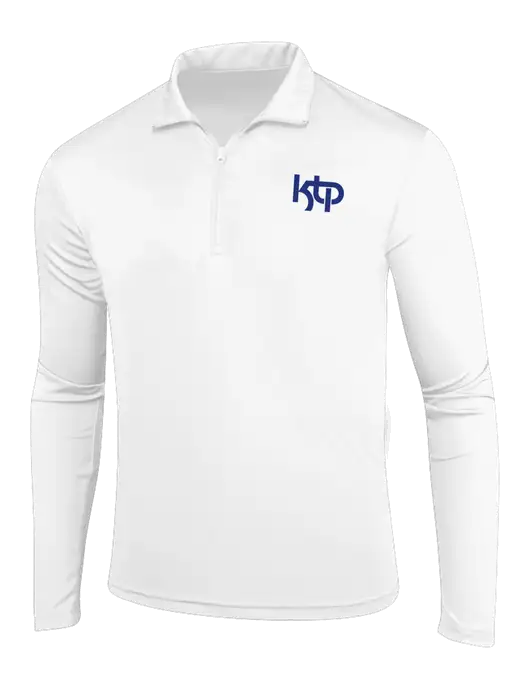 White PosiCharge Competitor 1/4 Zip Pullover w/KTP Logo