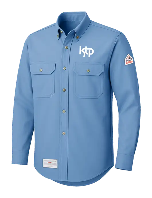 Bulwark Light Blue EXCEL FR ComforTouch Dress Uniform Shirt w/KTP Logo