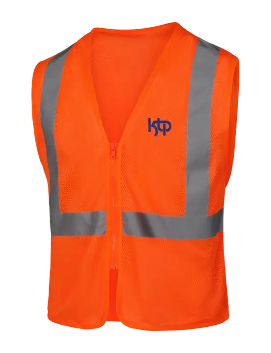 CornerStone Safety Orange ANSI 107 Class 2 Economy Mesh Zippered Vest w/KTP Logo