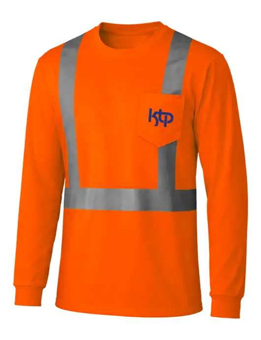 CornerStone Safety Orange ANSI 107 Class 2 Mesh Long Sleeve Tee w/KTP Logo