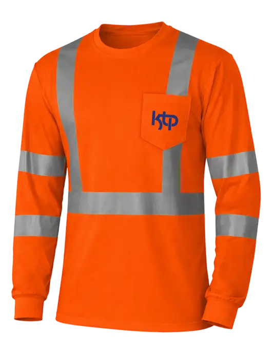 CornerStone Safety Orange ANSI 107 Class 3 Mesh Long Sleeve Tee w/KTP Logo