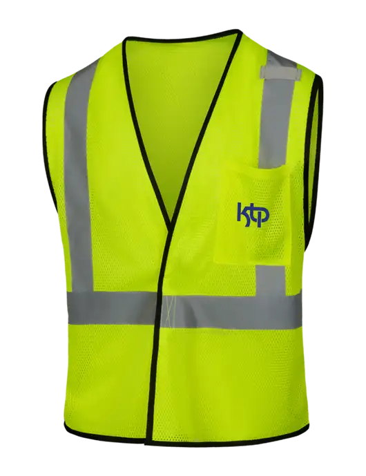 CornerStone Safety Yellow ANSI 107 Class 2 Economy Mesh One-Pocket Vest w/KTP Logo